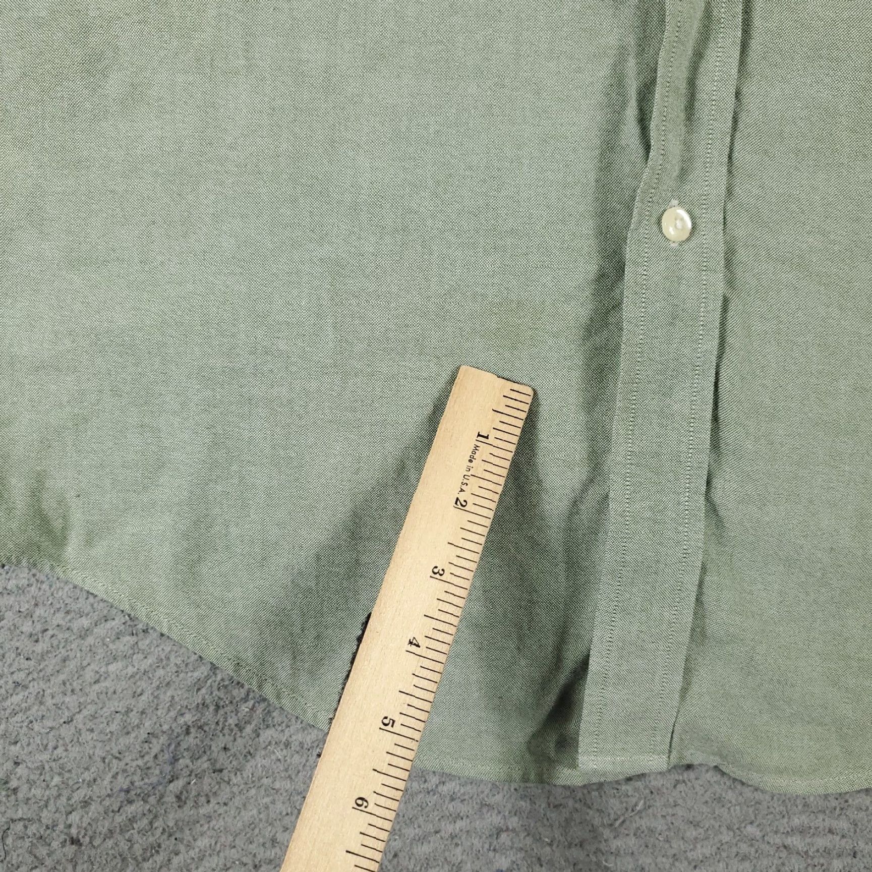 Nautica Nautica Dress Shirt Mens Size 15.5 Green Long Sleeve Button Down Classic Preppy Size 40R - 4 Thumbnail
