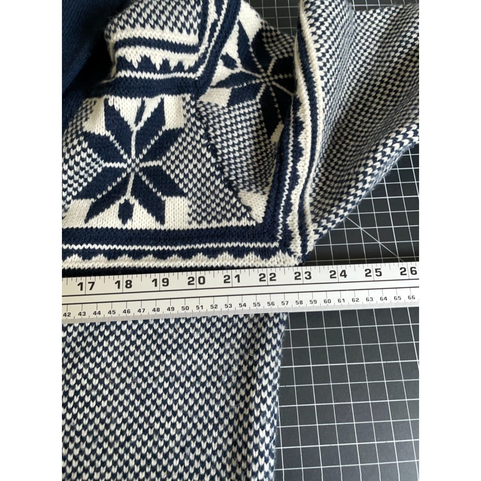 Vintage i jeans by Buffalo Cardigan Sweater Men's Large Blue Geometric Knit Shawl Collar Casual Retro Size US L / EU 52-54 / 3 - 5 Thumbnail