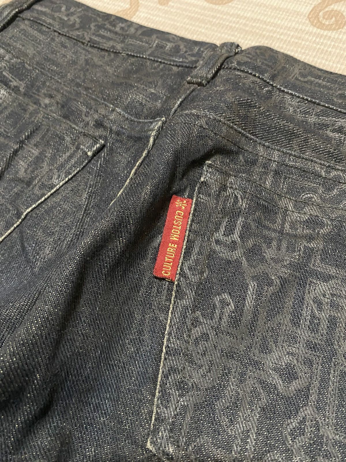 If Six Was Nine Rare Custom Culture Crossover Over Print Punk Style Denim Size US 27 - 12 Thumbnail