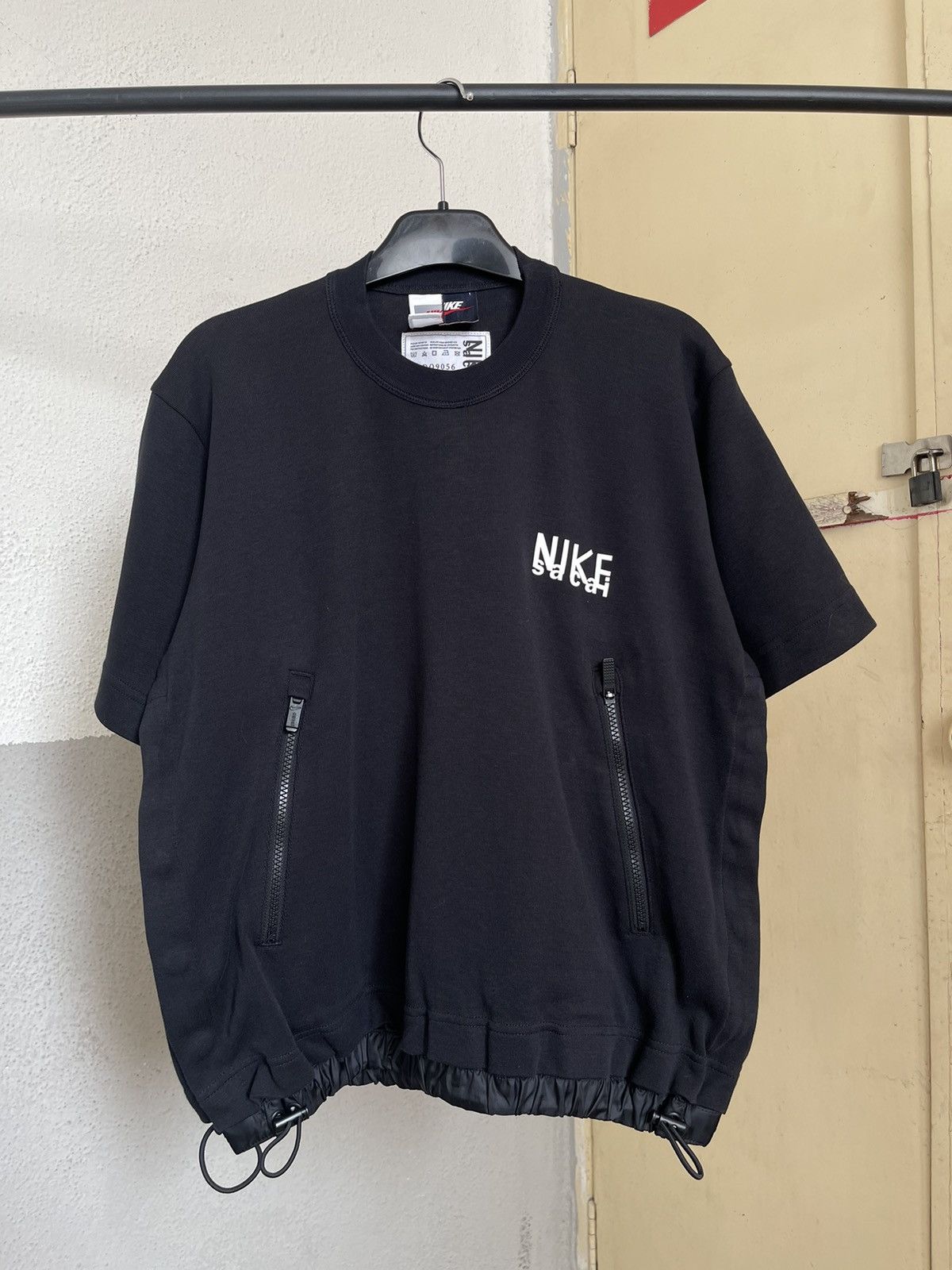Nike × Sacai Nike Sacai Short Sleeve Black T Shirt Boxy