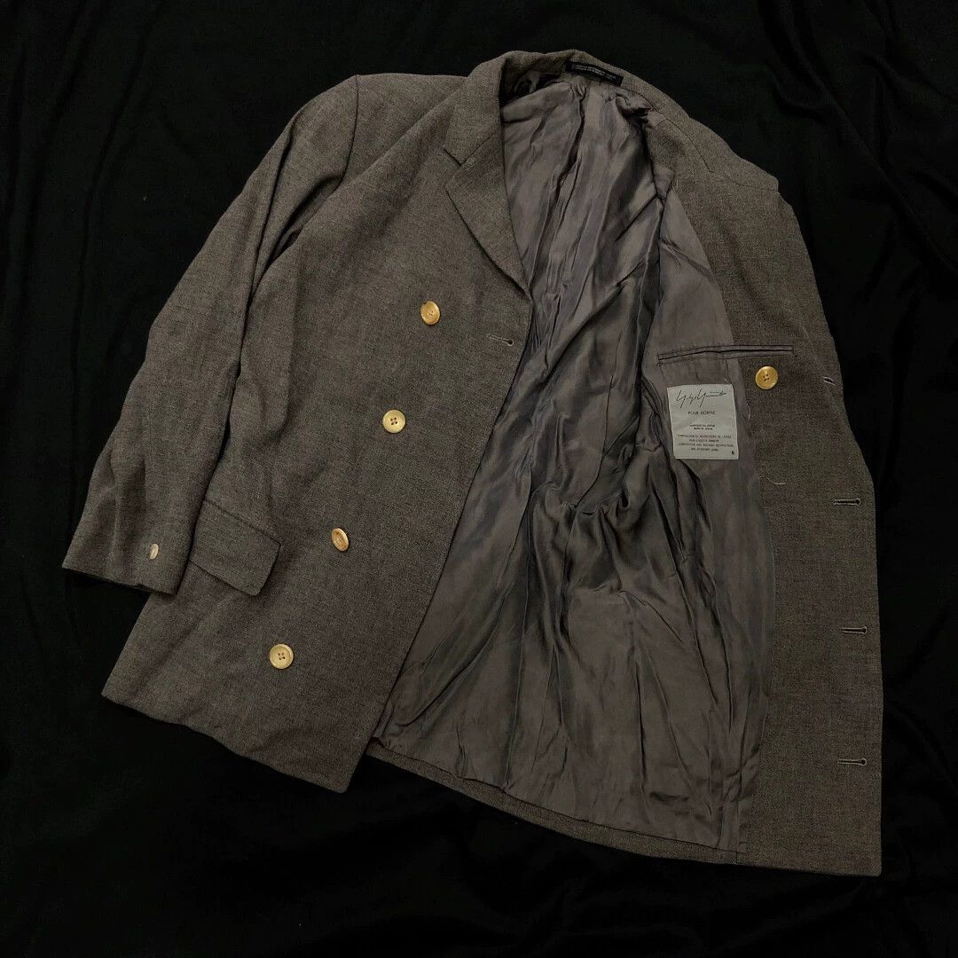 Yohji Yamamoto Yohji Yamamoto 92aw Wenders DB Wool-Cotton Suit Horn Size US XXL / EU 58 / 5 - 4 Thumbnail