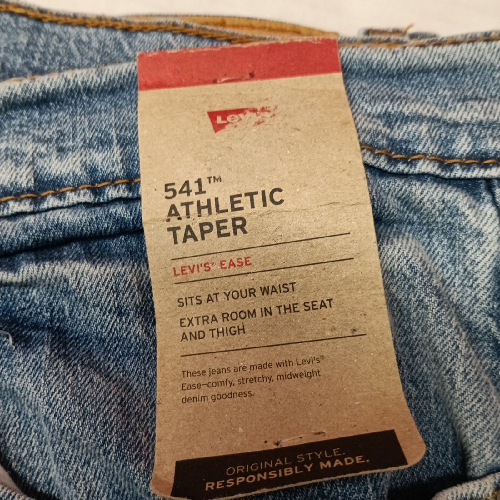 Levi's Levi's 541 Jeans Men's 34x34 Blue Athletic Taper Fit Size US 34 / EU 50 - 2 Thumbnail