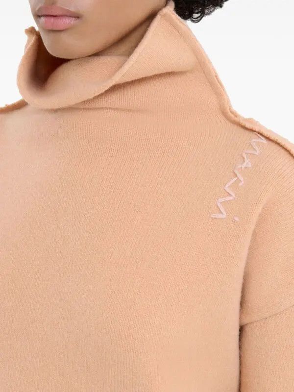 Marni o1w1db11125 Roll-Neck Sweater in Orange Size M / US 6-8 / IT 42-44 - 4 Thumbnail