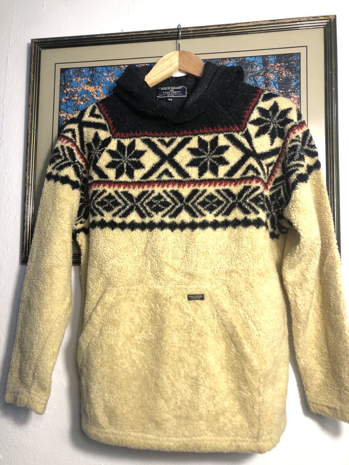 Polo Ralph Lauren × Vintage Vintage Polo Ralph Lauren SPORT Fleece Hoddie Size US M / EU 48-50 / 2 - 3 Thumbnail