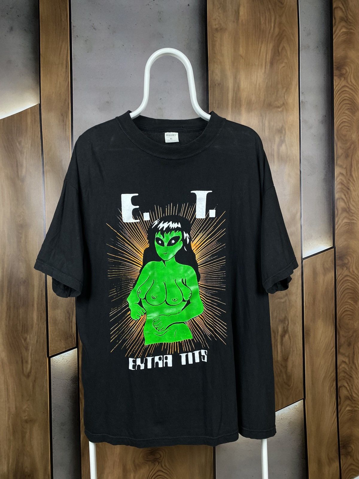 Alien Workshop 🛸Vintage 90s T-Shirt E.T. Extra Tits Aliens Humor Tee🛸 Size US XL / EU 56 / 4 - 1 Thumbnail