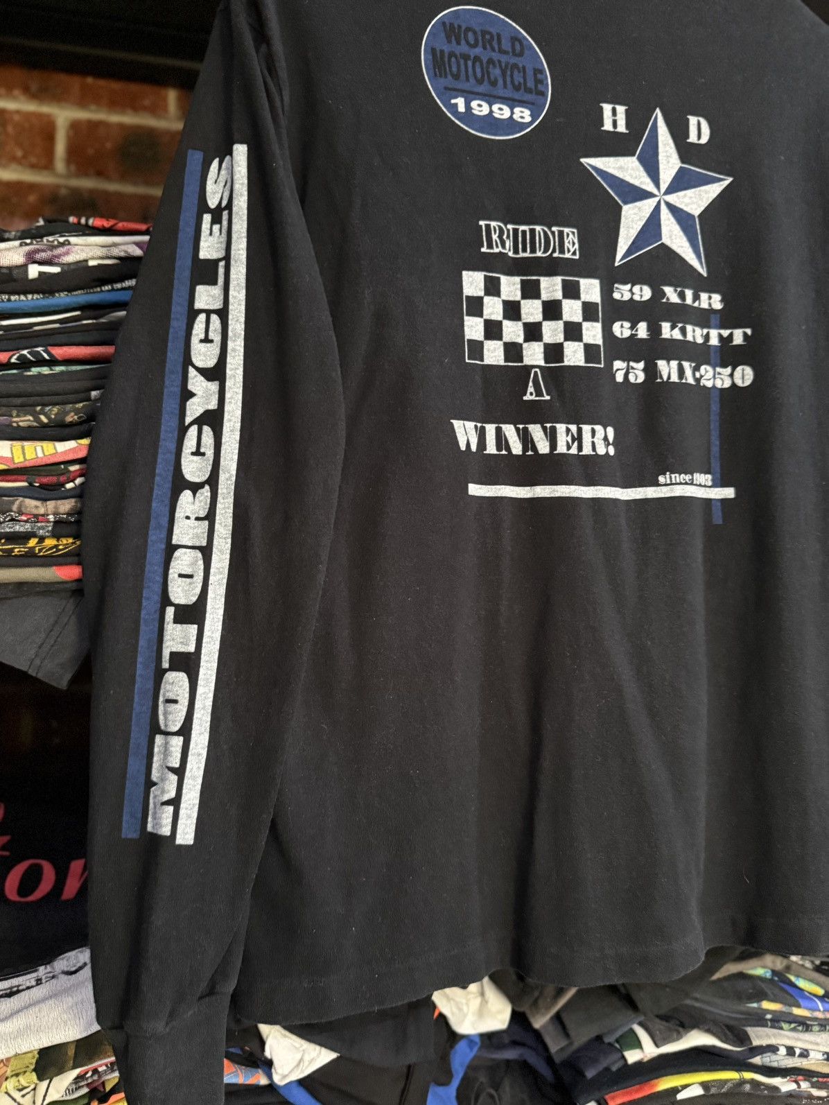 Harley Davidson Vintage 90s Harley Davidson Fit The Biker’s Choice Faded Tee Size US L / EU 52-54 / 3 - 4 Thumbnail