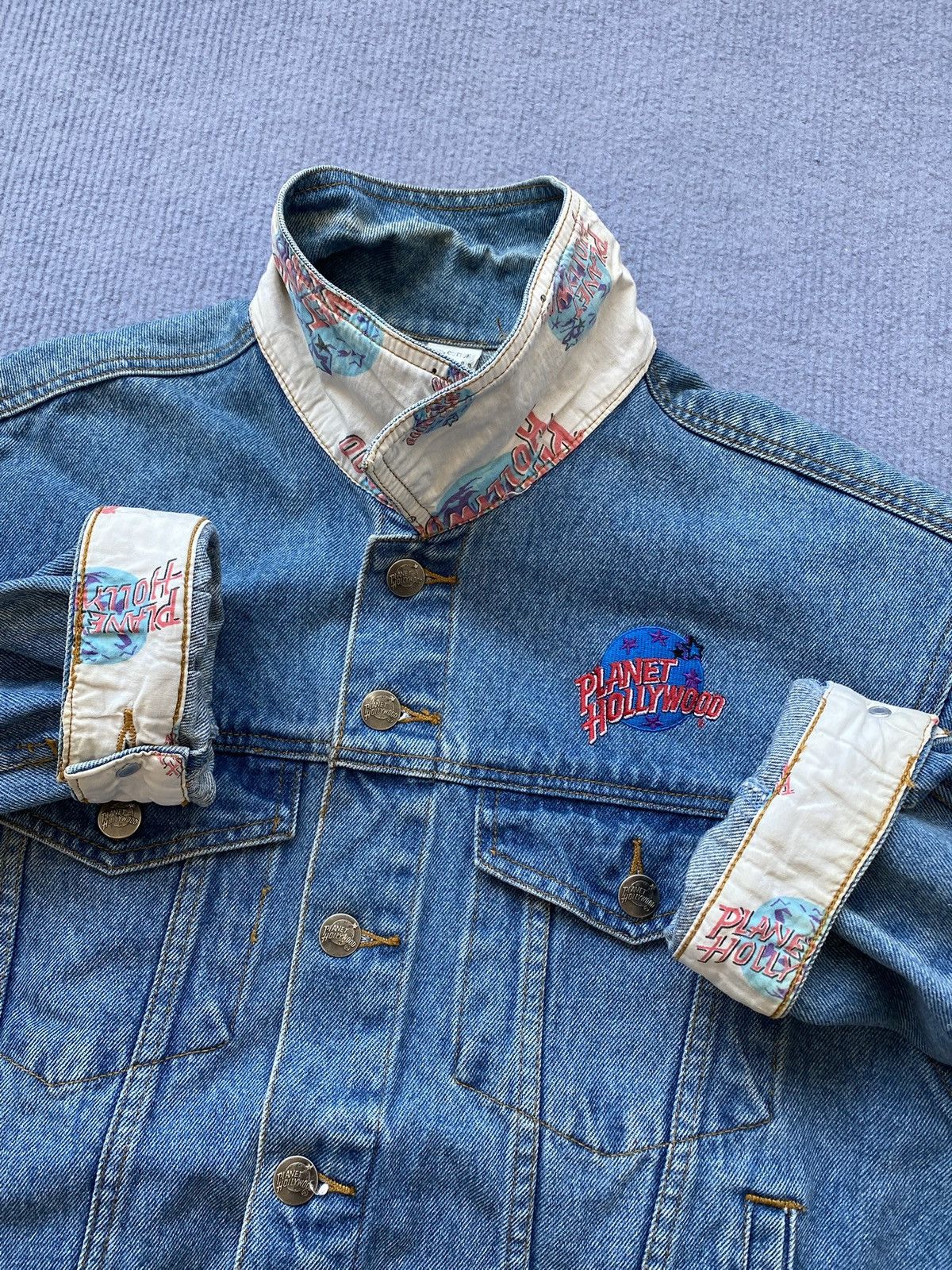 Planet Hollywood 90’s Planet Hollywood Vancouver Denim Jacket🪐 Size US S / EU 44-46 / 1 - 7 Thumbnail