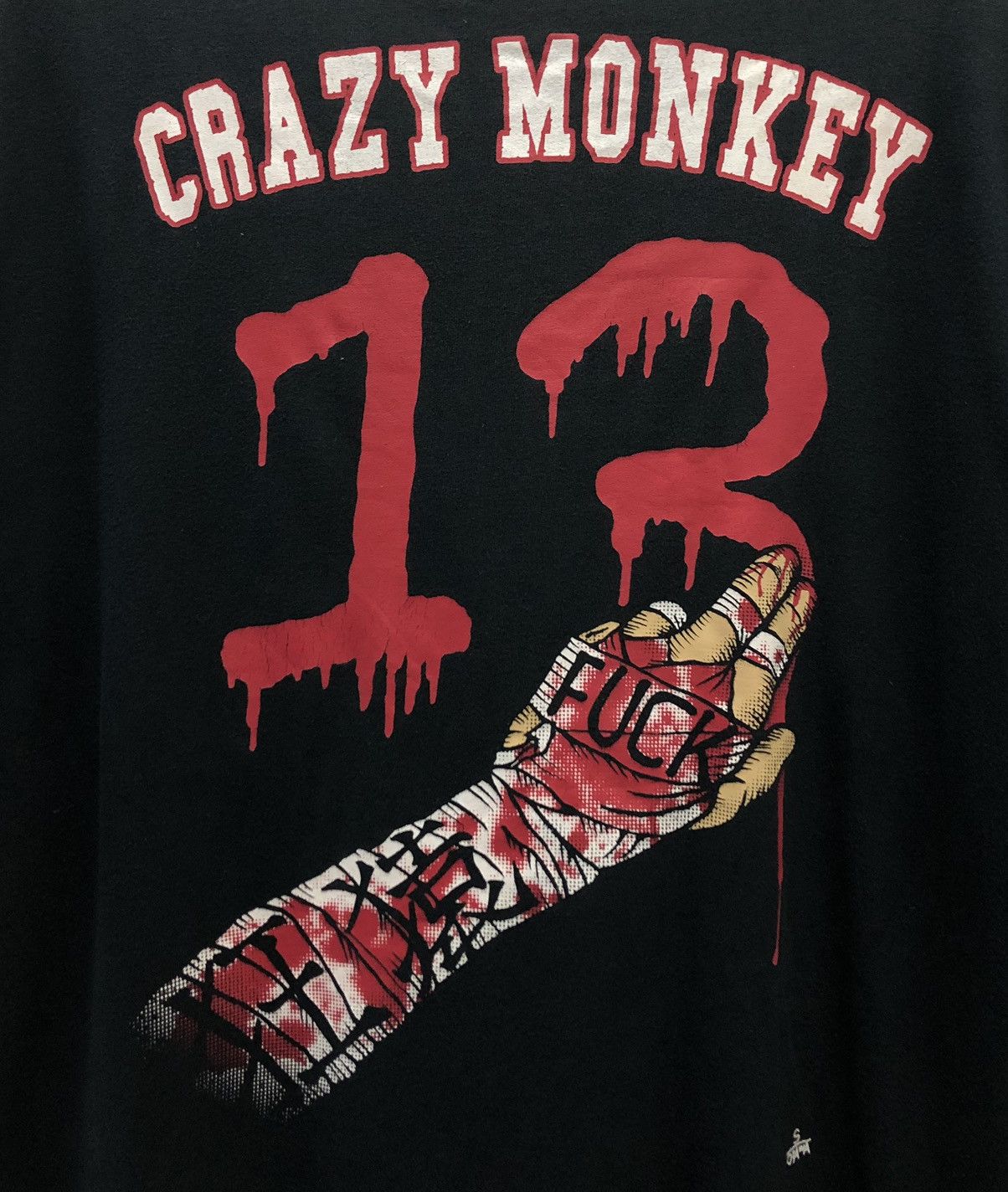 Band Tees Vintage Kichi-Guy 13th Crazy Monkey T-Shirt Size US XL / EU 56 / 4 - 4 Thumbnail