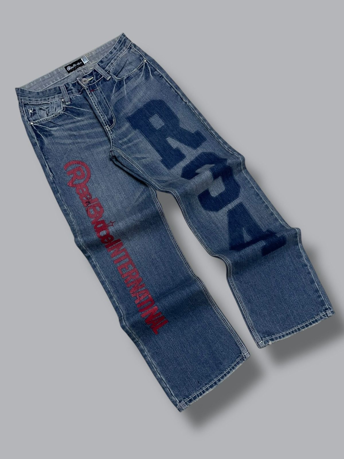 Japanese Brand Vintage 1990s Designer Iconic Real Bvoice Daicock R34 Denim Size US 30 / EU 46 - 2 Thumbnail
