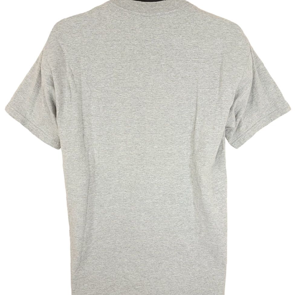 Gildan VINTAGE Kipchuk Alaska T Shirt Mens Size Medium 90s Y2K Guide Service Hunting Fishing Gray Cotton Embroidered Crew Neck Short Sleeve Gildan M Mens Size US M / EU 48-50 / 2 - 4 Thumbnail