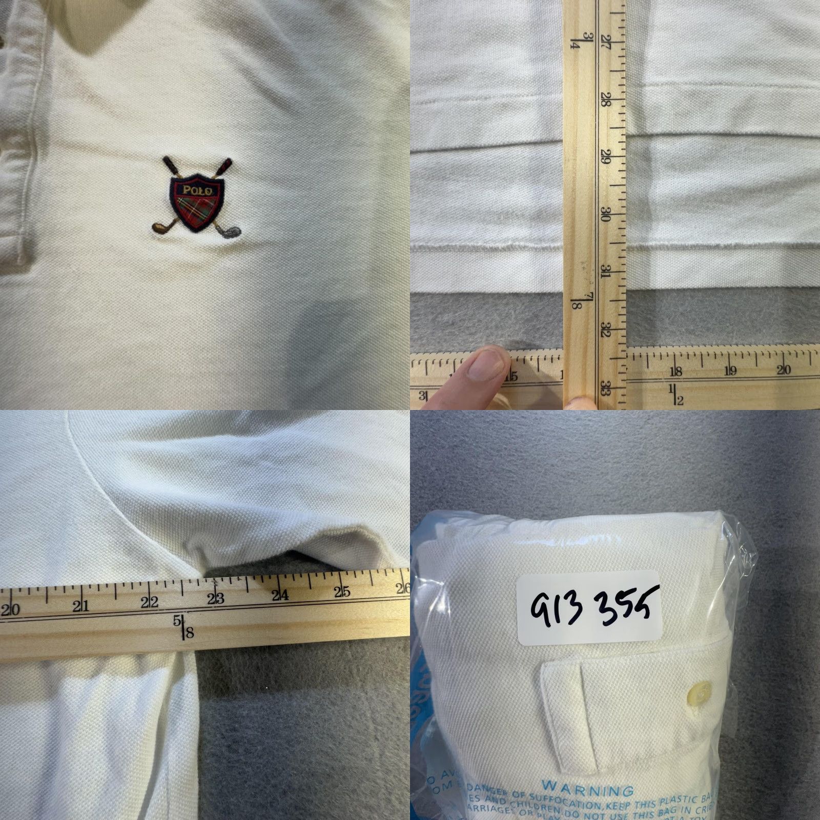 Polo Ralph Lauren VINTAGE Polo Ralph Lauren Polo Shirt Mens XL White Golf Crest Embroidered Classic 90s Size US XL / EU 56 / 4 - 8 Thumbnail