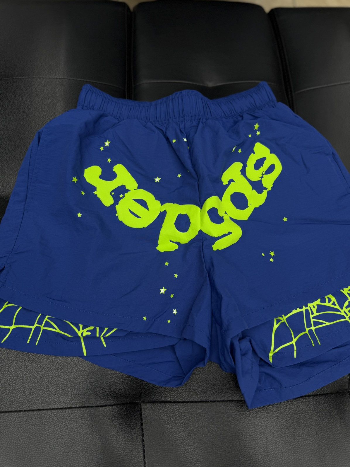 Sp5der Sp5der Worldwide Web Shorts Blue 2025 Size XS (NEW) Size US 28 / EU 44 - 3 Thumbnail