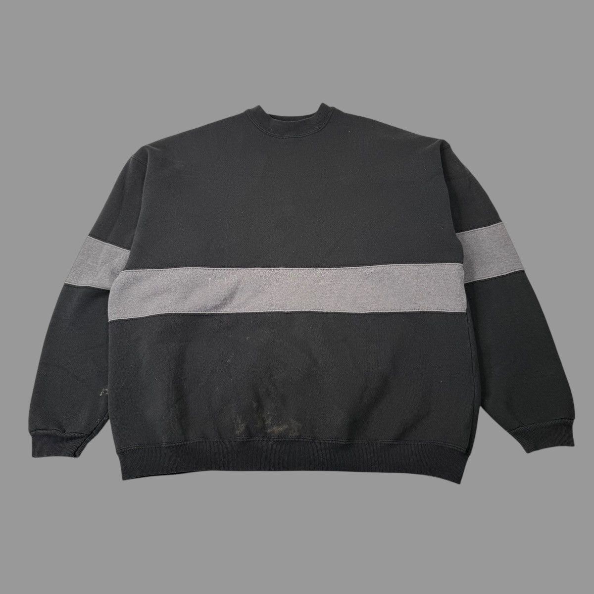 Vintage Vintage blank 1990s two tone sweatshirt Size US XL / EU 56 / 4 - 1 Thumbnail