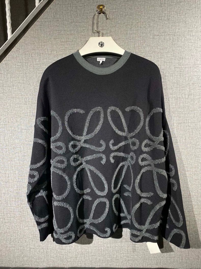 Loewe Men's Knit Sweater with Logo dmc