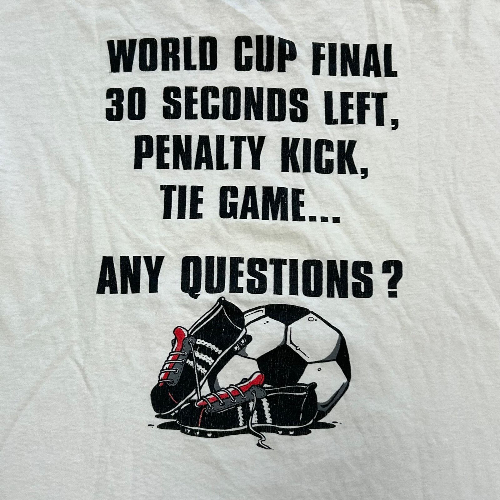 No Fear Vintage 90s No Fear World Cup Final Tee T Shirt Size XL Size US XL / EU 56 / 4 - 6 Thumbnail