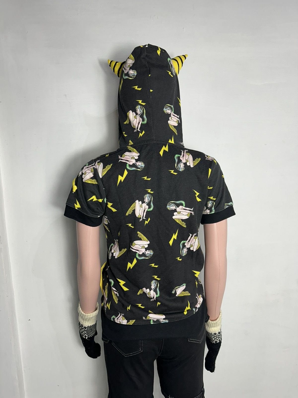 Anime × Japanese Brand Kagame Inuyasa Horn Devil Bunny punk Shortsleeve Hoodie Size S / US 4 / IT 40 - 4 Thumbnail