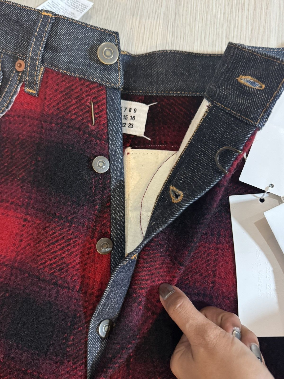 Maison Margiela × Pendleton MAISON MARGIELA Pendleton Flannel Denim Shorts Size US 36 / EU 52 - 6 Thumbnail