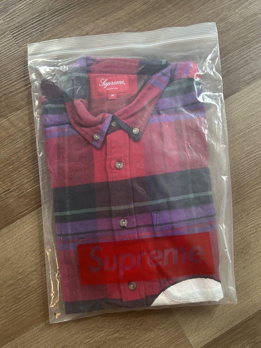 Supreme Supreme Daniel Johnston Plaid Flannel Button Up Red SS20 Size US M / EU 48-50 / 2 - 2 Thumbnail