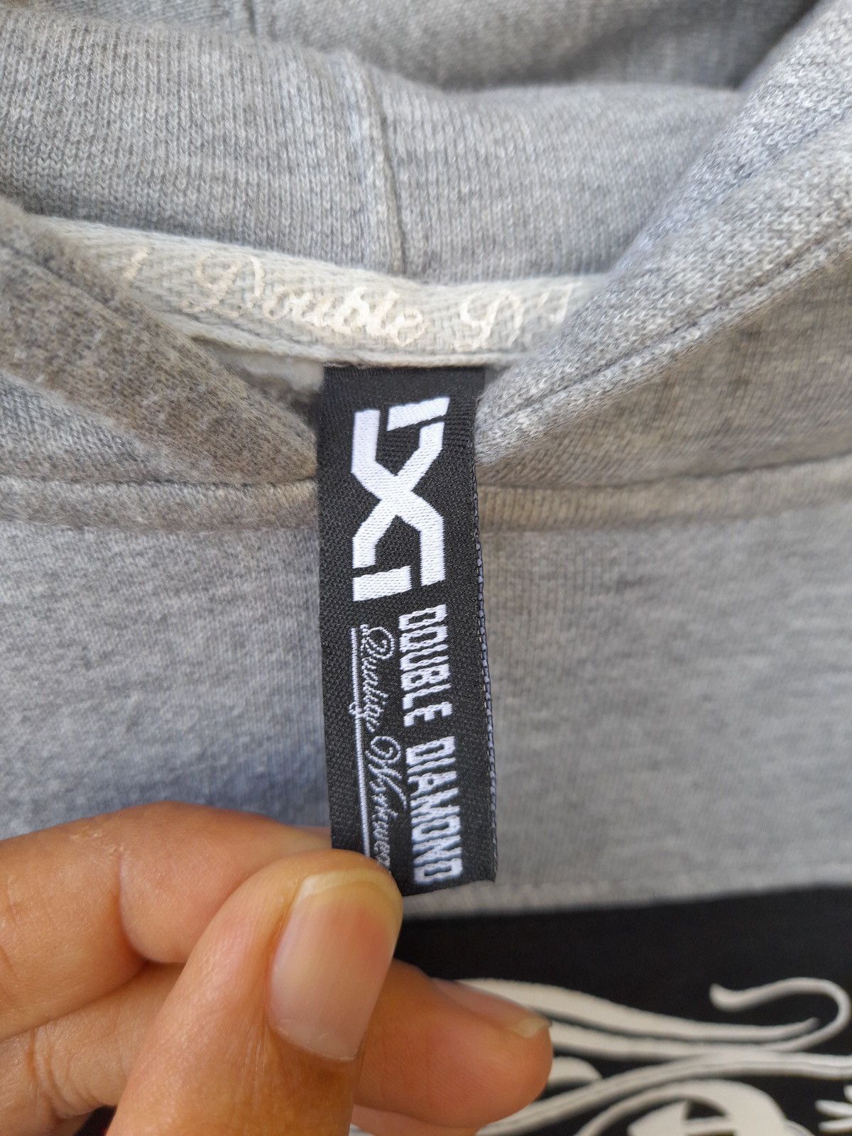 Japanese Brand Vintage Double Diamond 2 Guns Hoodie Black/Grey 00s Y2k Size US XXL / EU 58 / 5 - 11 Thumbnail