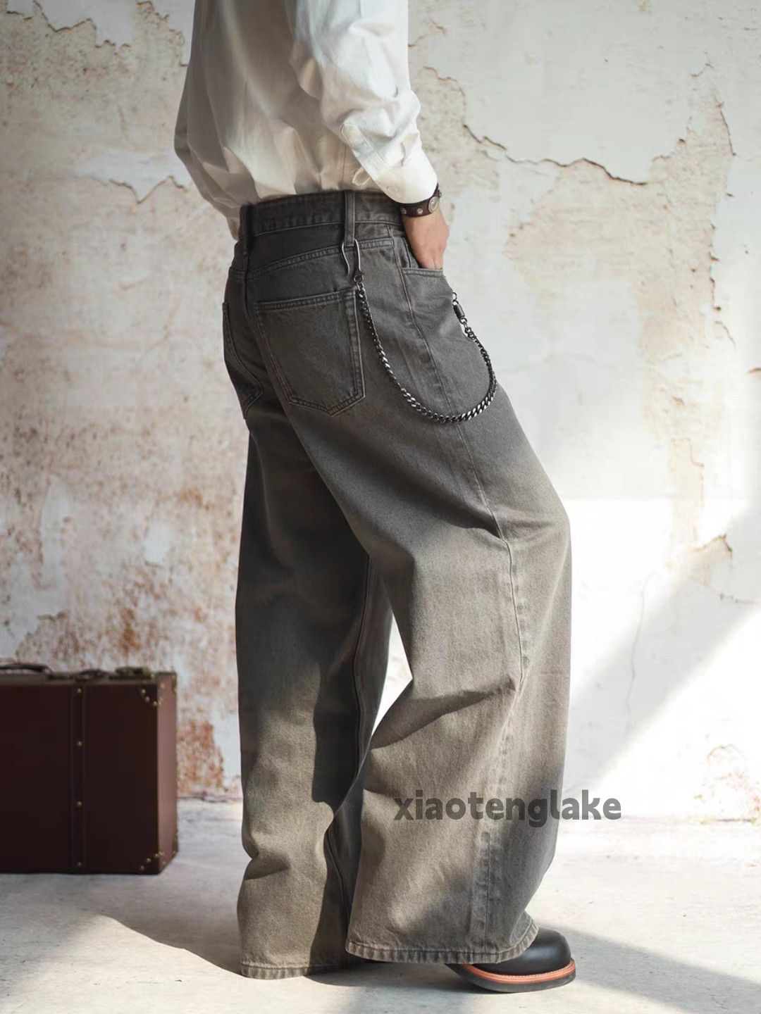 Jean × Vintage washed faded cleanfit yuppie loose baggy jeans Size US 32 / EU 48 - 2 Thumbnail