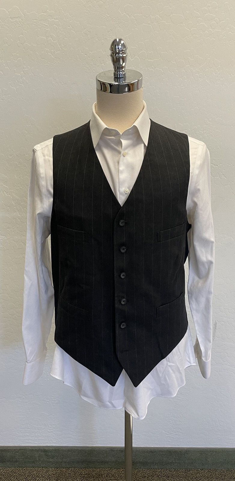 Aquascutum × Vintage Striped 3-Piece Wool Suit Size 44L - 3 Thumbnail