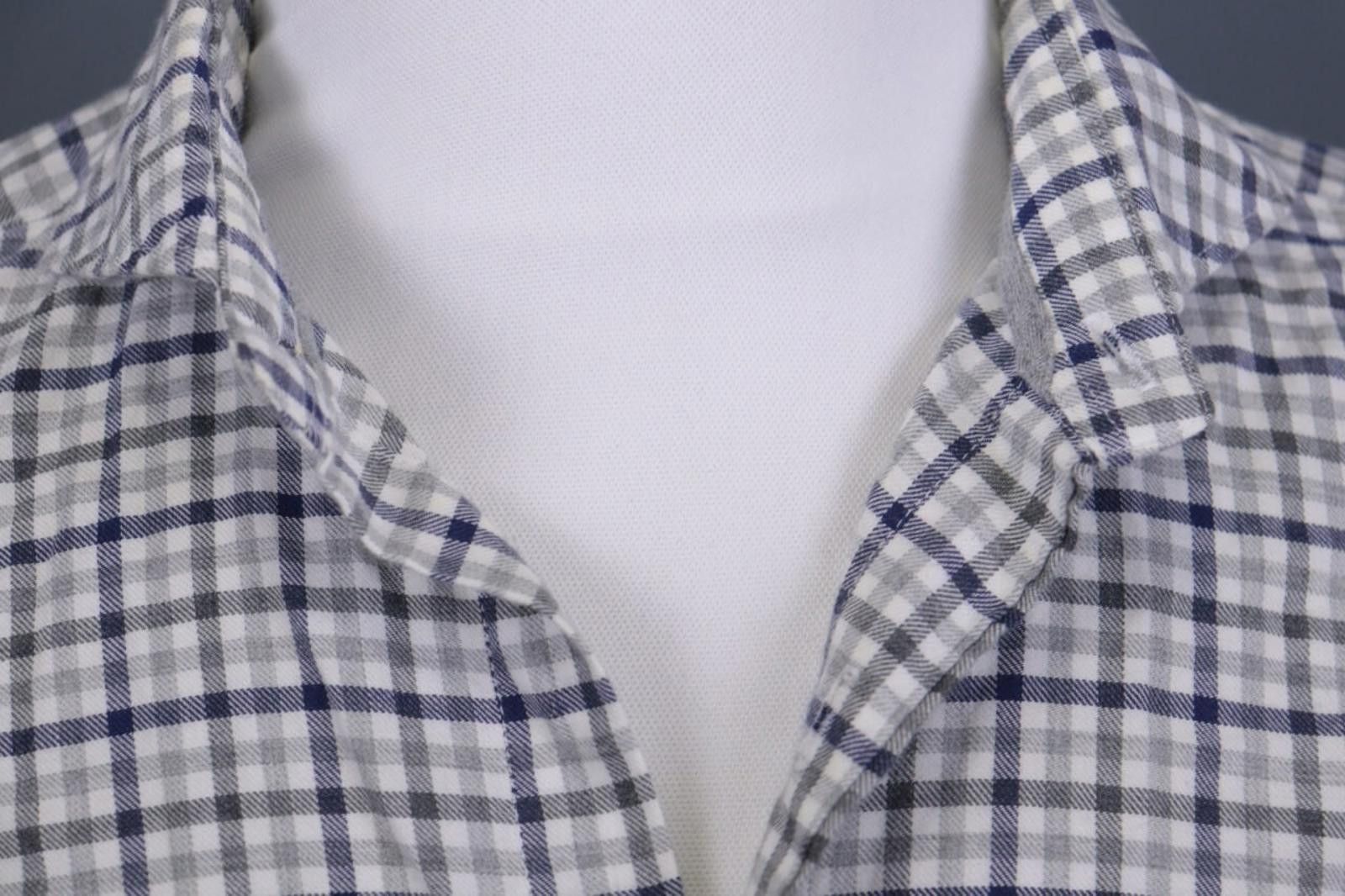 Eleventy Eleventy Multicolor Check Down Dress Shirt Size 41 / 16 Size US M / EU 48-50 / 2 - 4 Thumbnail