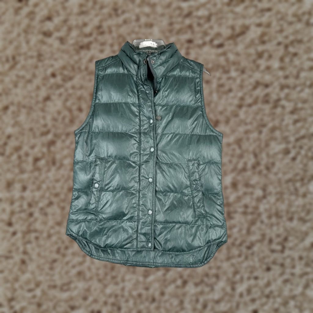 J.Crew J.Crew Vest Womens XS Green Puffer Down Full Zip Pockets Read Textile Shell Quilted Zipper Regular Menus? Size XS / US 0-2 / IT 36-38 - 1 Thumbnail