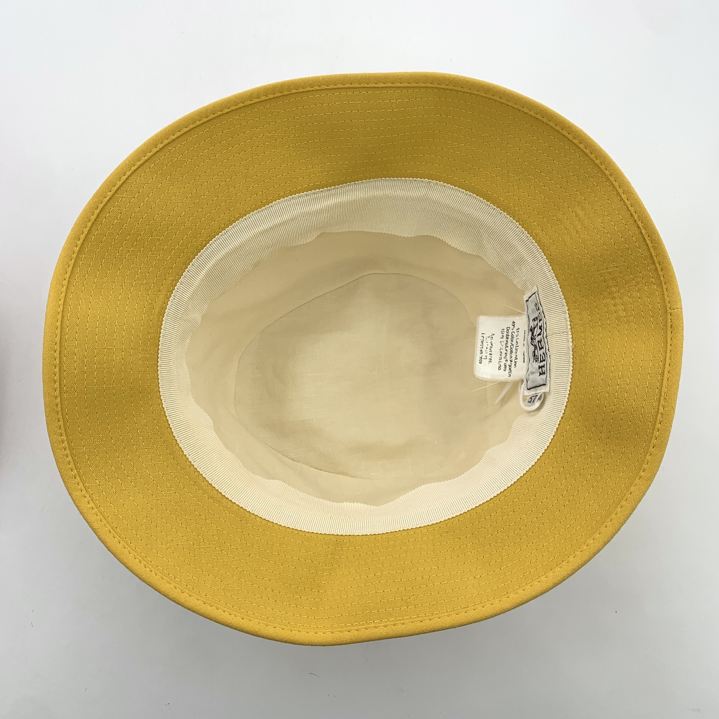 Hermes Hermes Linen Bucket Hat Yellow (57 cm) Size ONE SIZE - 6 Thumbnail