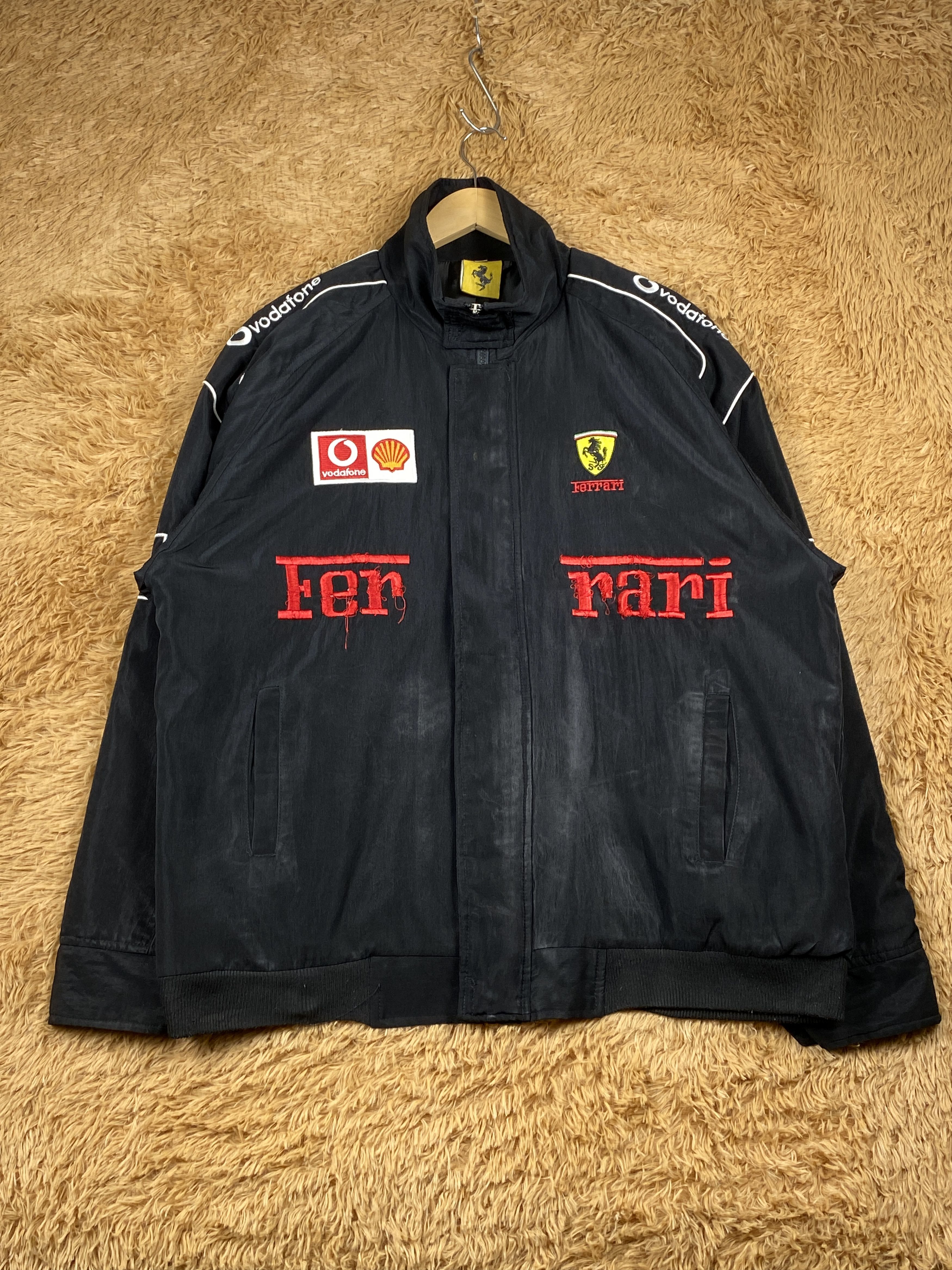 Pre-owned Ferrari Vintage  F1 Racing Jacket J1640 In Black