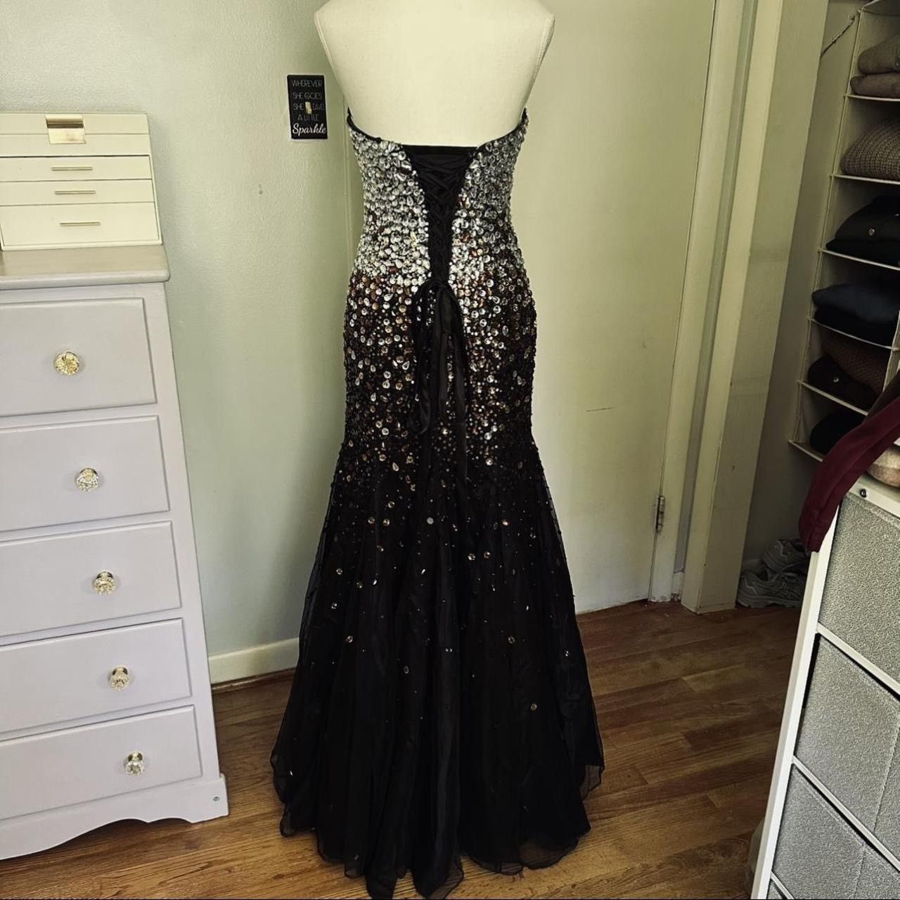 Other Black ombré silver and bronze embellished prom dress Size S / US 4 / IT 40 - 4 Thumbnail