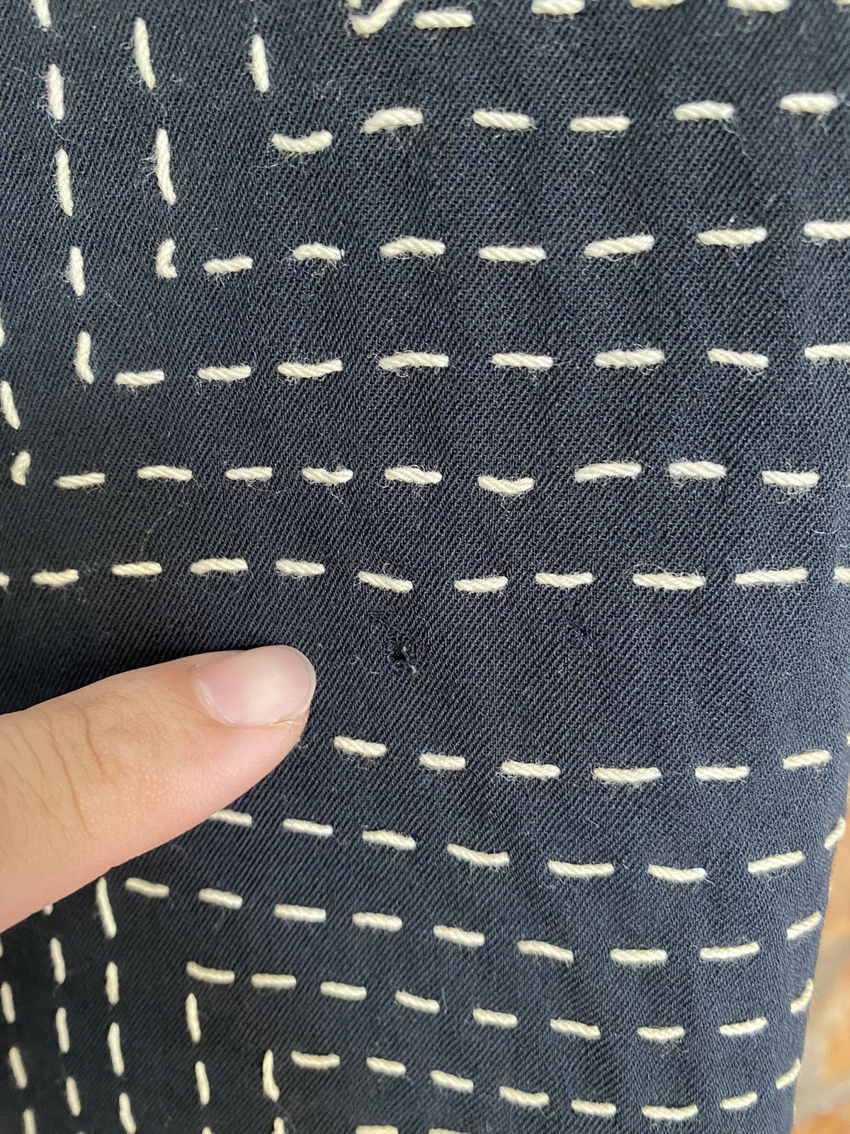 Yohji Yamamoto SS1995 Yohji Yamamoto POUR HOMME sashiko Robin Williams Size US L / EU 52-54 / 3 - 14 Thumbnail