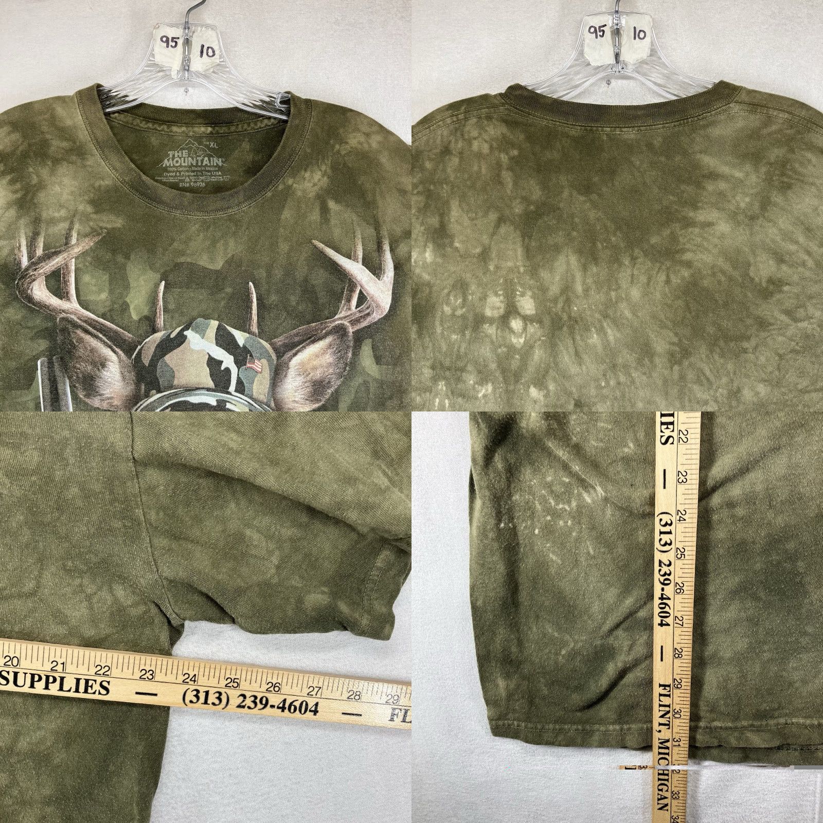 The Mountain The Mountain Deer Hunter Manimal Hunting Green Camo Tie Dye Shirt Mens XL Size US XL / EU 56 / 4 - 9 Thumbnail