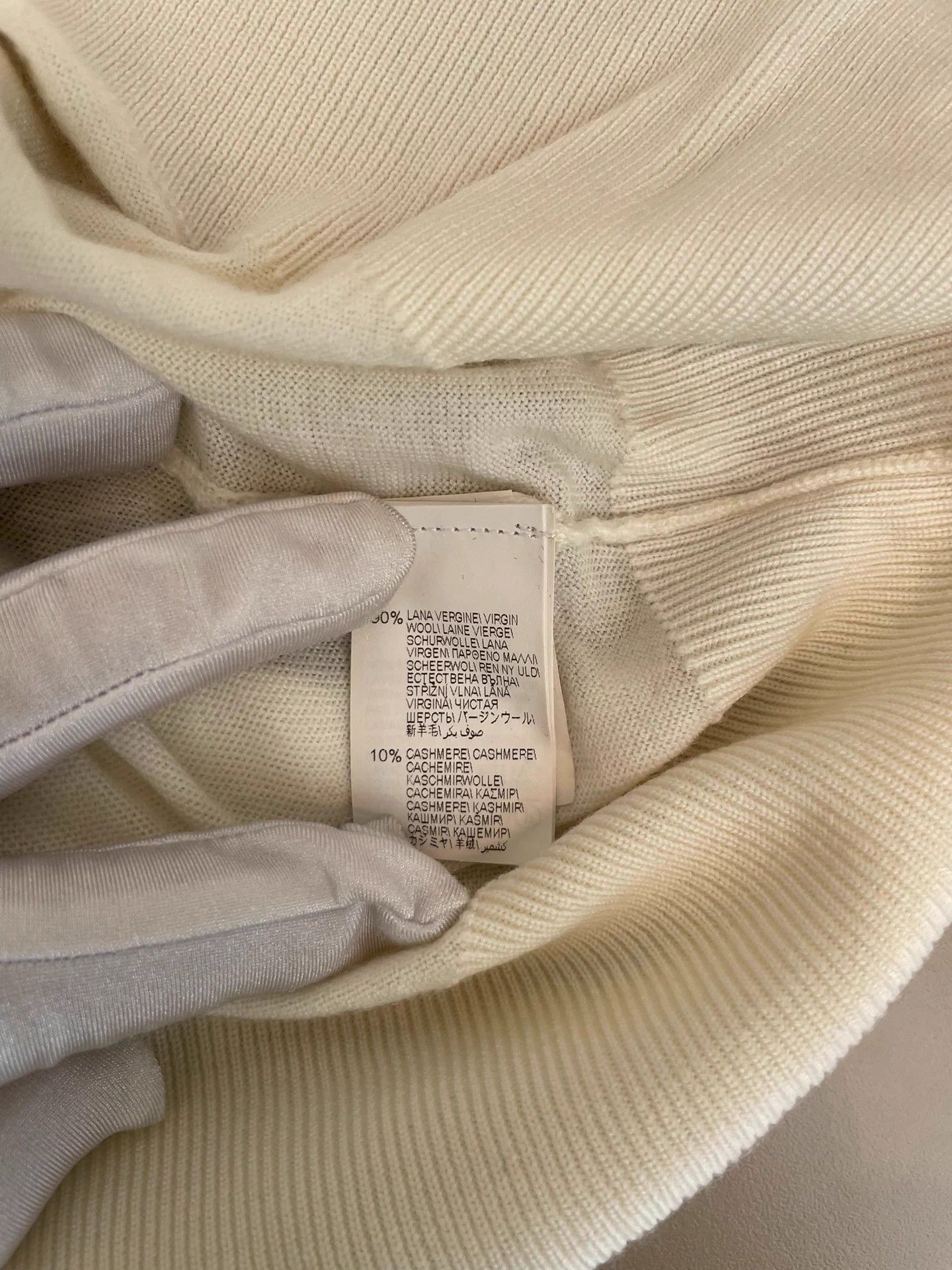 Brunello Cucinelli BC ivory beaded wool cashmere T-shirt M Size M / US 6-8 / IT 42-44 - 7 Thumbnail