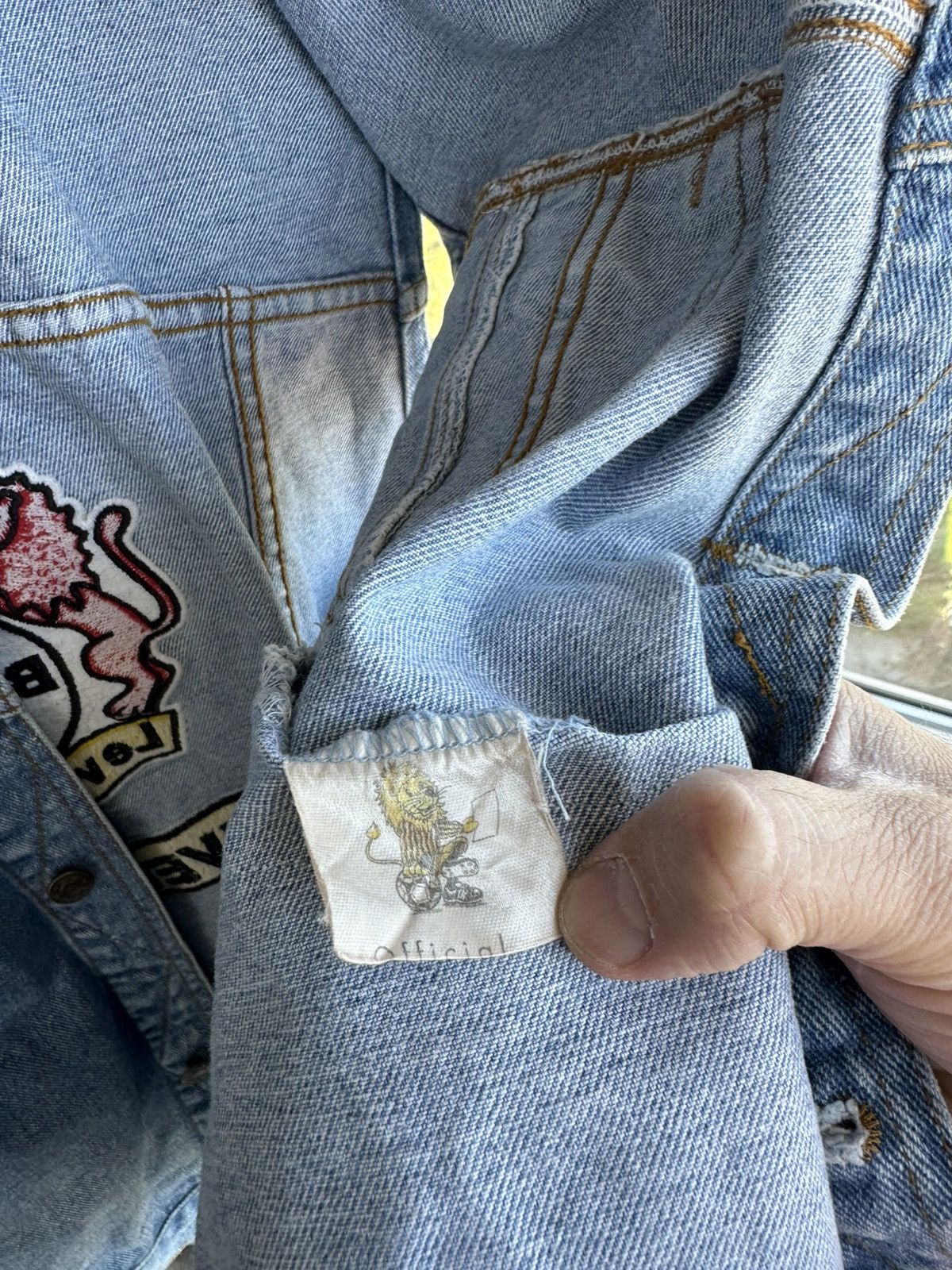 Other Vintage Bayer Leverkusen Football 90s Denim Vest Sz L Size US L / EU 52-54 / 3 - 5 Thumbnail