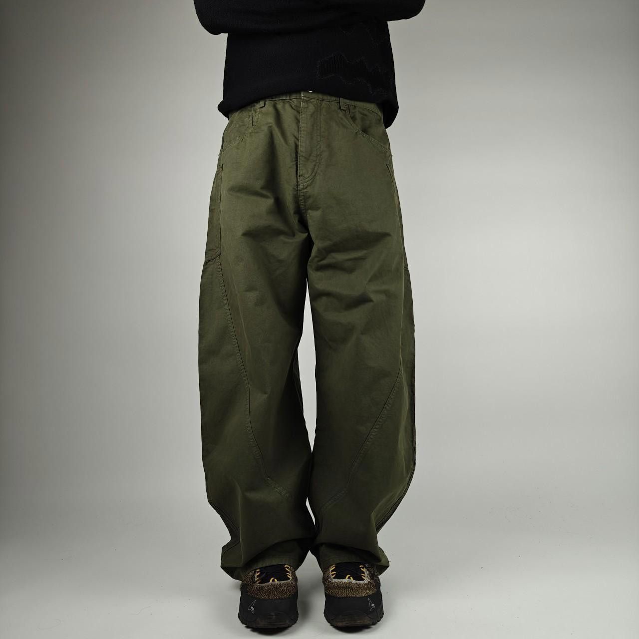 Other Japanese Green Curve Seam Fatigue Wide Leg Pants Size US 32 / EU 48 - 1 Thumbnail