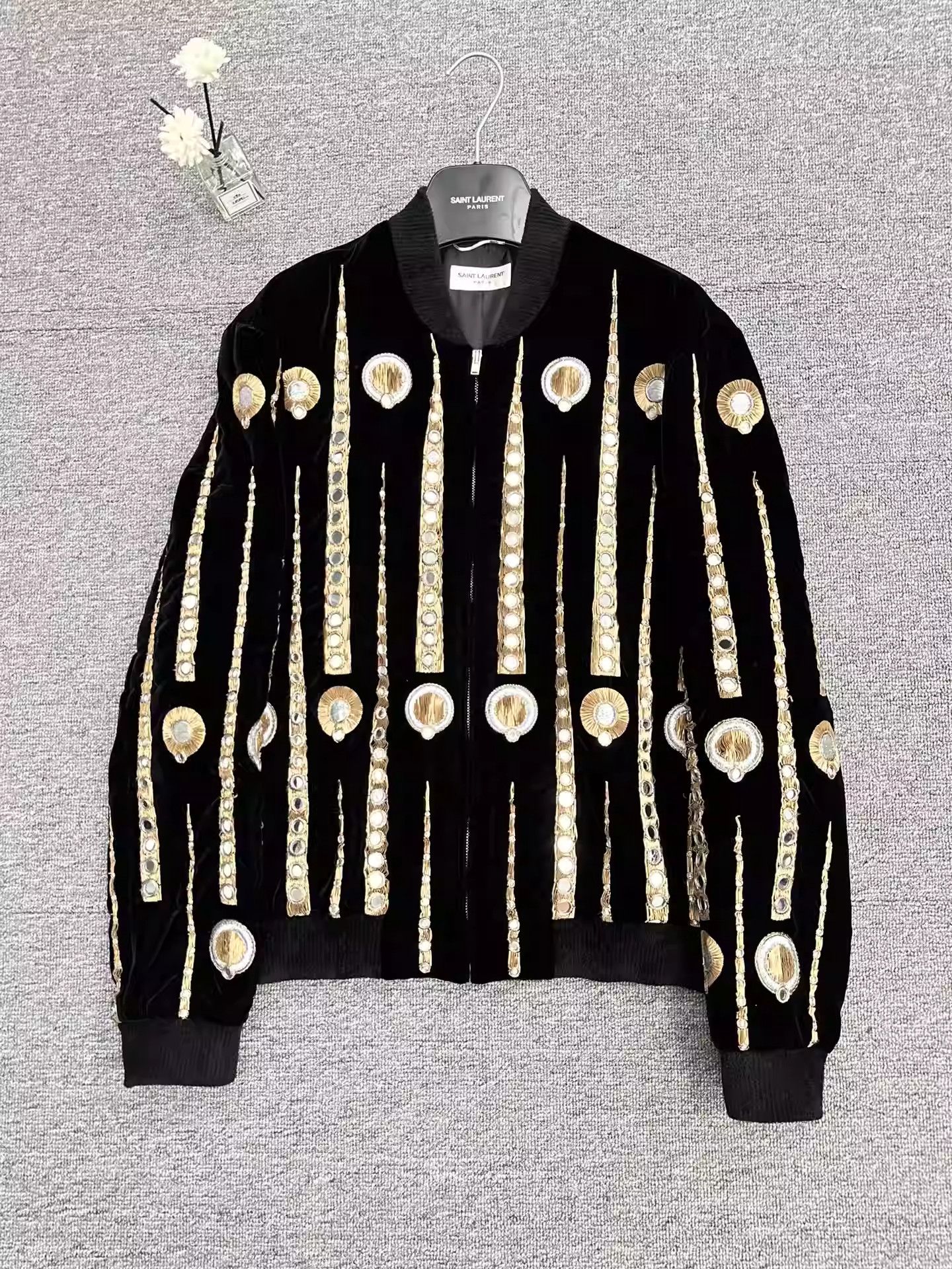 Saint Laurent Paris Saint Laurent Marrakech Jukebox Velvet Jacket Size US M / EU 48-50 / 2 - 1 Preview