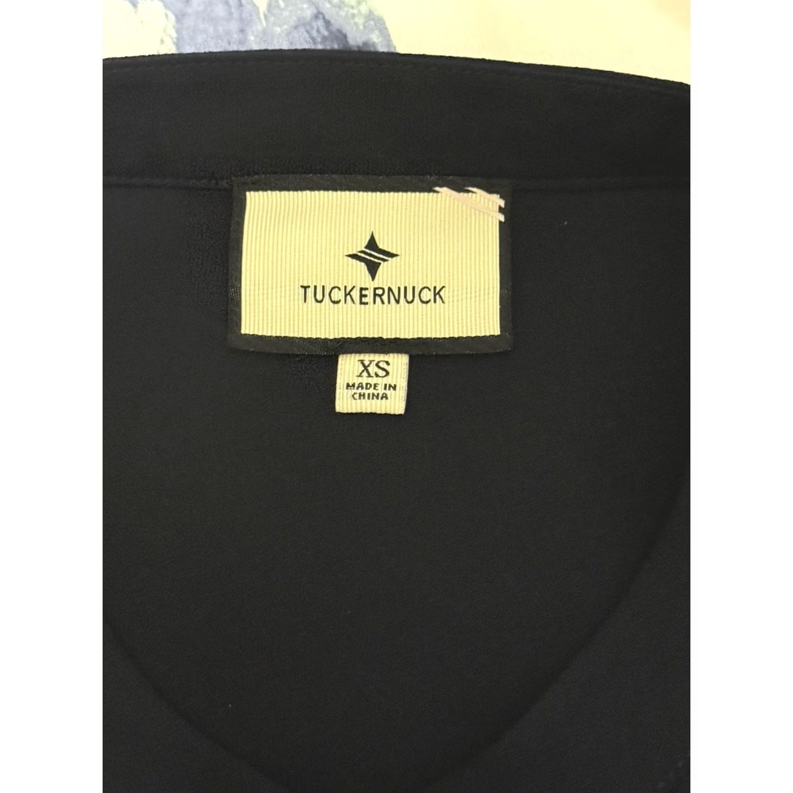 Vintage Tuckernuck Shirt Dress XS Navy Crepe Royal A-Line Women XS Blue Size XS / US 0-2 / IT 36-38 - 4 Thumbnail