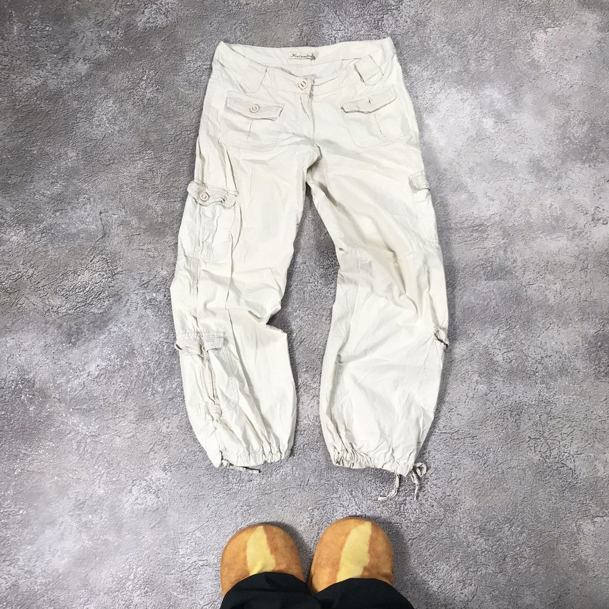 Vintage Vintage 90s Baggy Cargo Parachute Pants Streetwear Faded 29 Size 29" - 2 Thumbnail