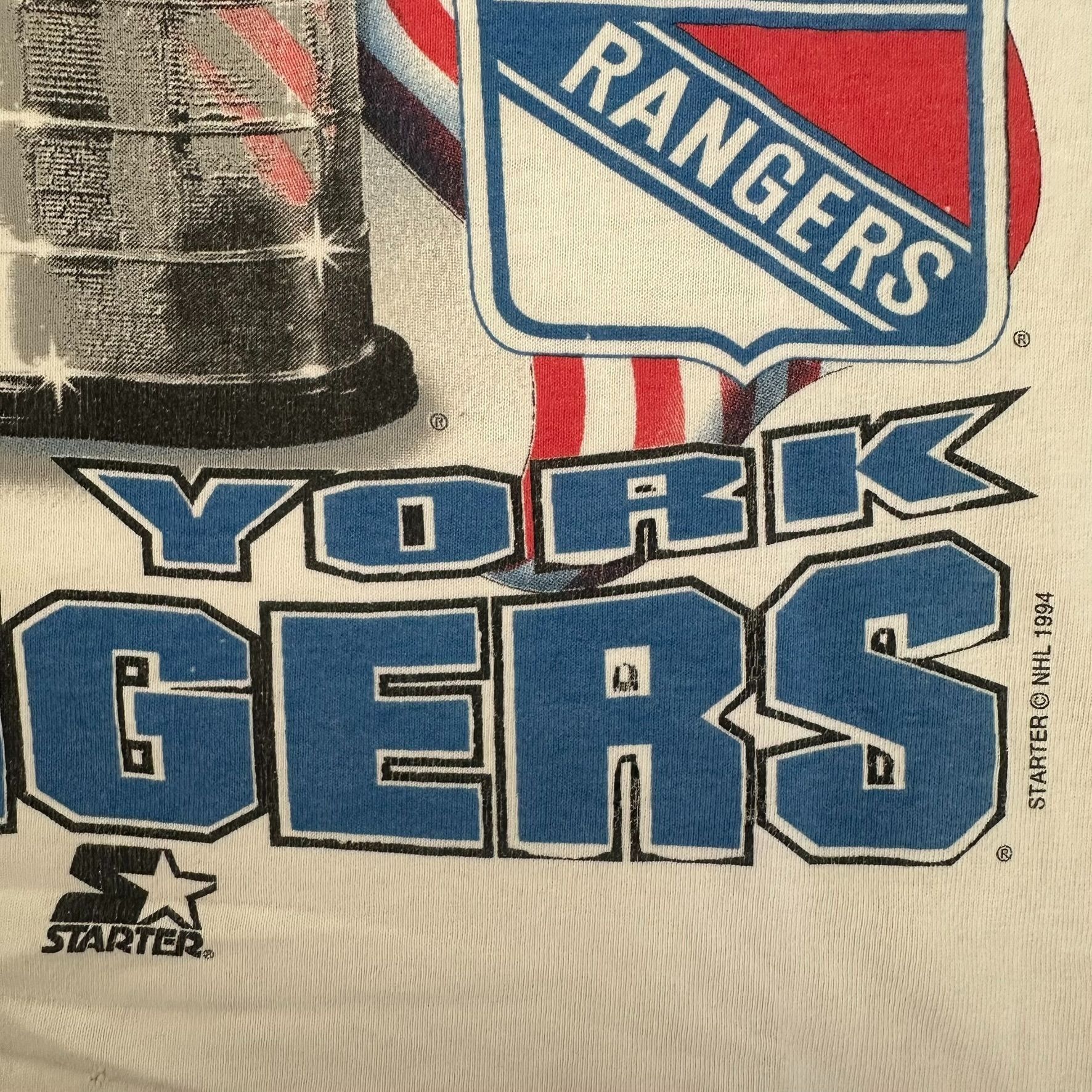 Starter Vintage 90s New York Rangers T-Shirt Starter Stanley Cup Tee Size US XL / EU 56 / 4 - 4 Thumbnail