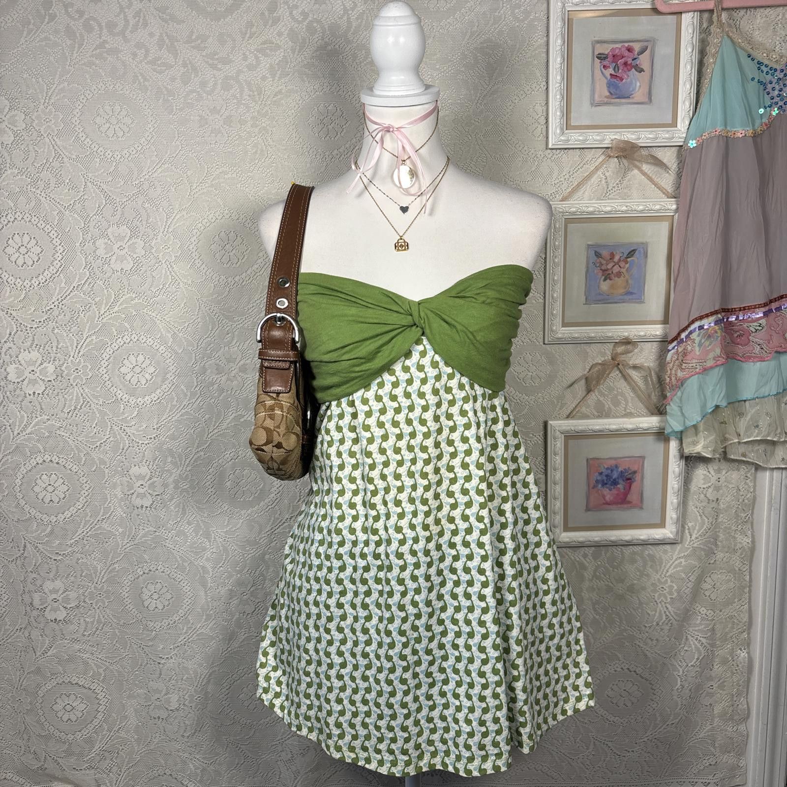 L.E.I. y2k strapless green fairy core top Size XL / US 12-14 / IT 48-50 - 1 Thumbnail