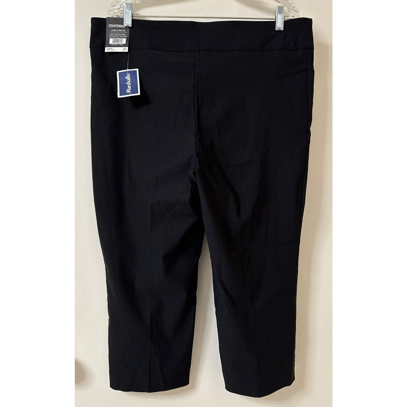 Other NWT Counterparts Luxe Stretch XL Black Mid Rise Crop Pants Size 38" / US 16 / IT 52 - 2 Thumbnail