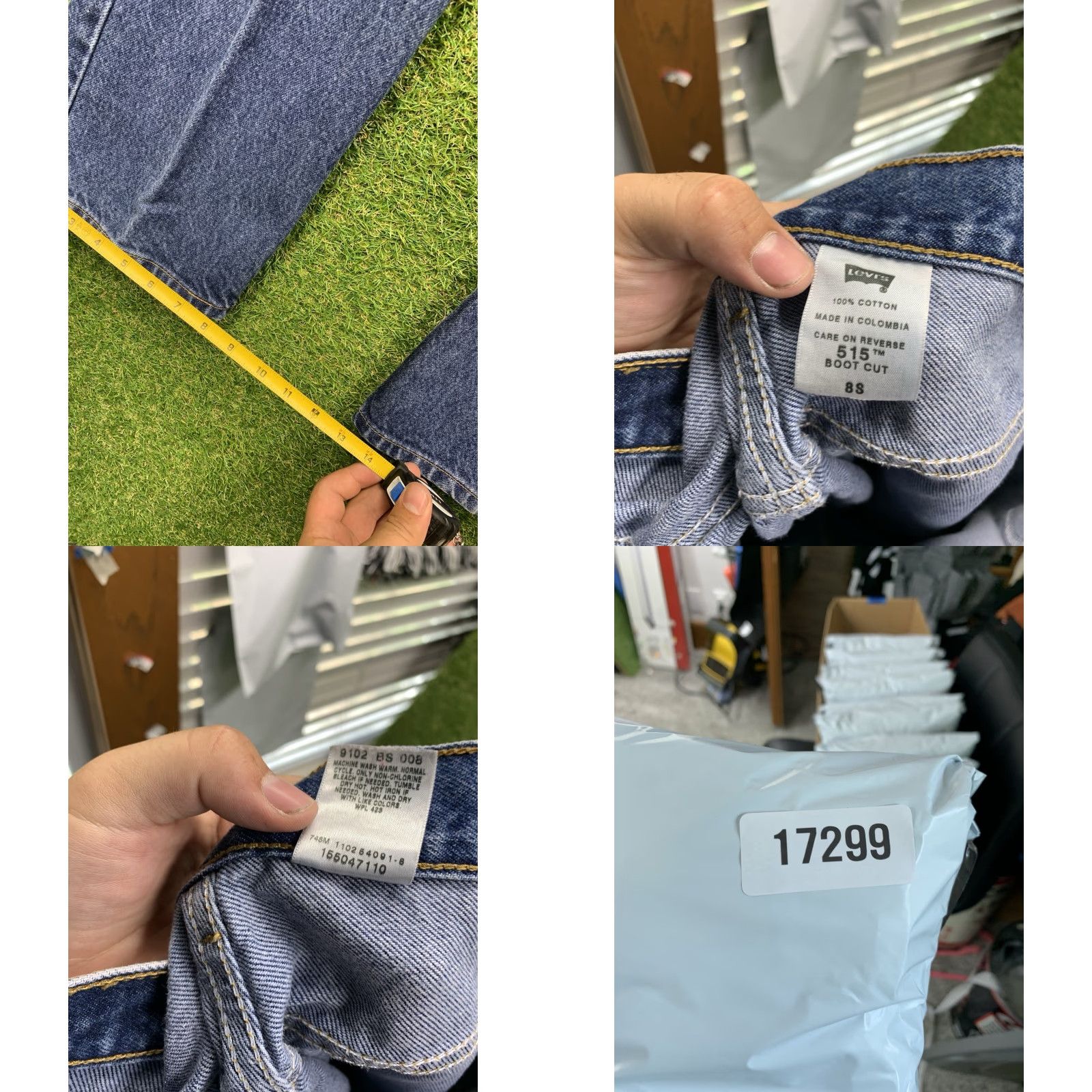 Levi's VINTAGE Levi's 515 Jeans Womens Regular Bootcut 8 Short Blue Denim 5-Pocket Pockets Zip Fly 100% Cotton USA Size 30" / US 8 / IT 44 - 8 Thumbnail