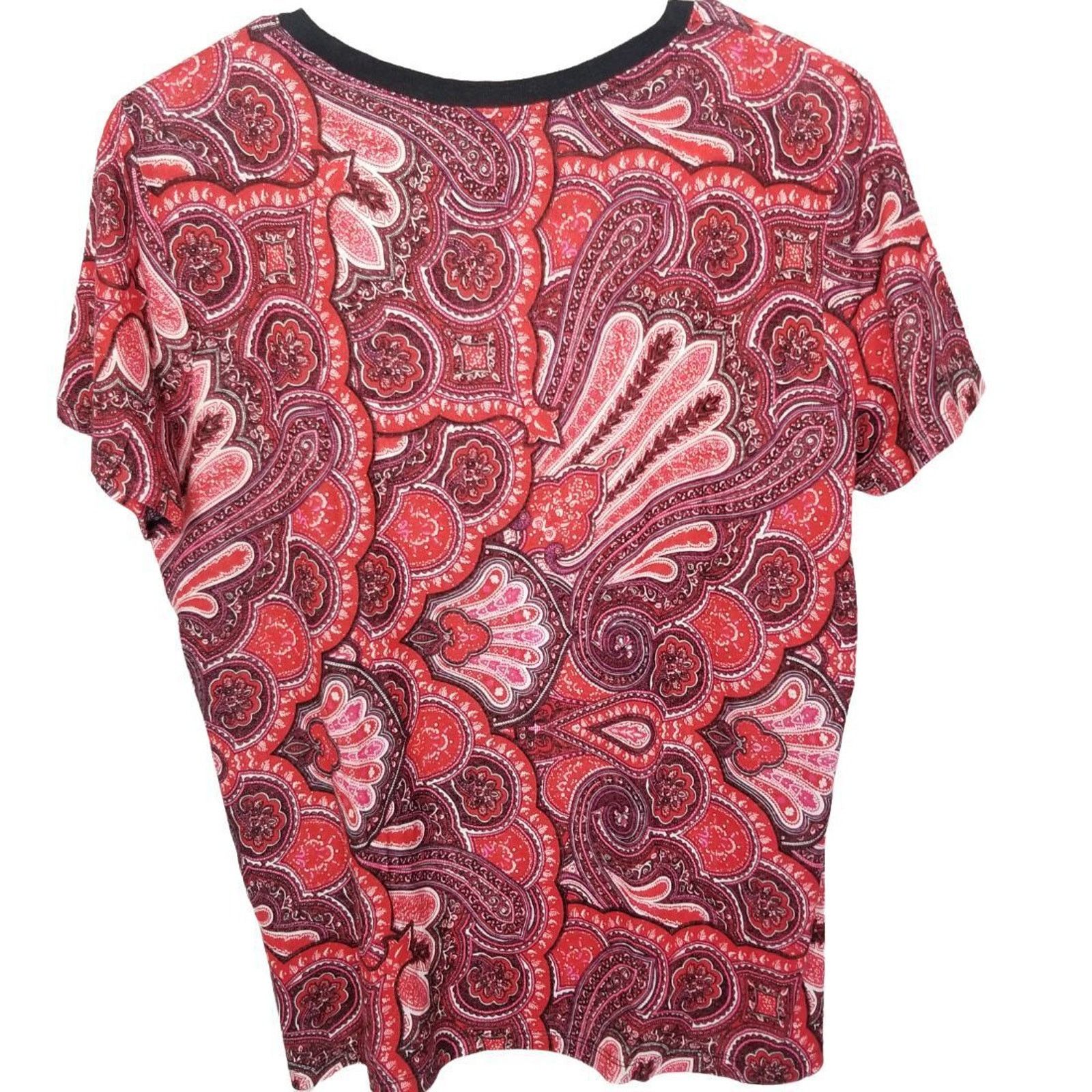 Lauren Ralph Lauren Lauren Ralph Lauren Womens Linen Floral Paisley Crewneck Tee Size L / US 10 / IT 46 - 8 Thumbnail