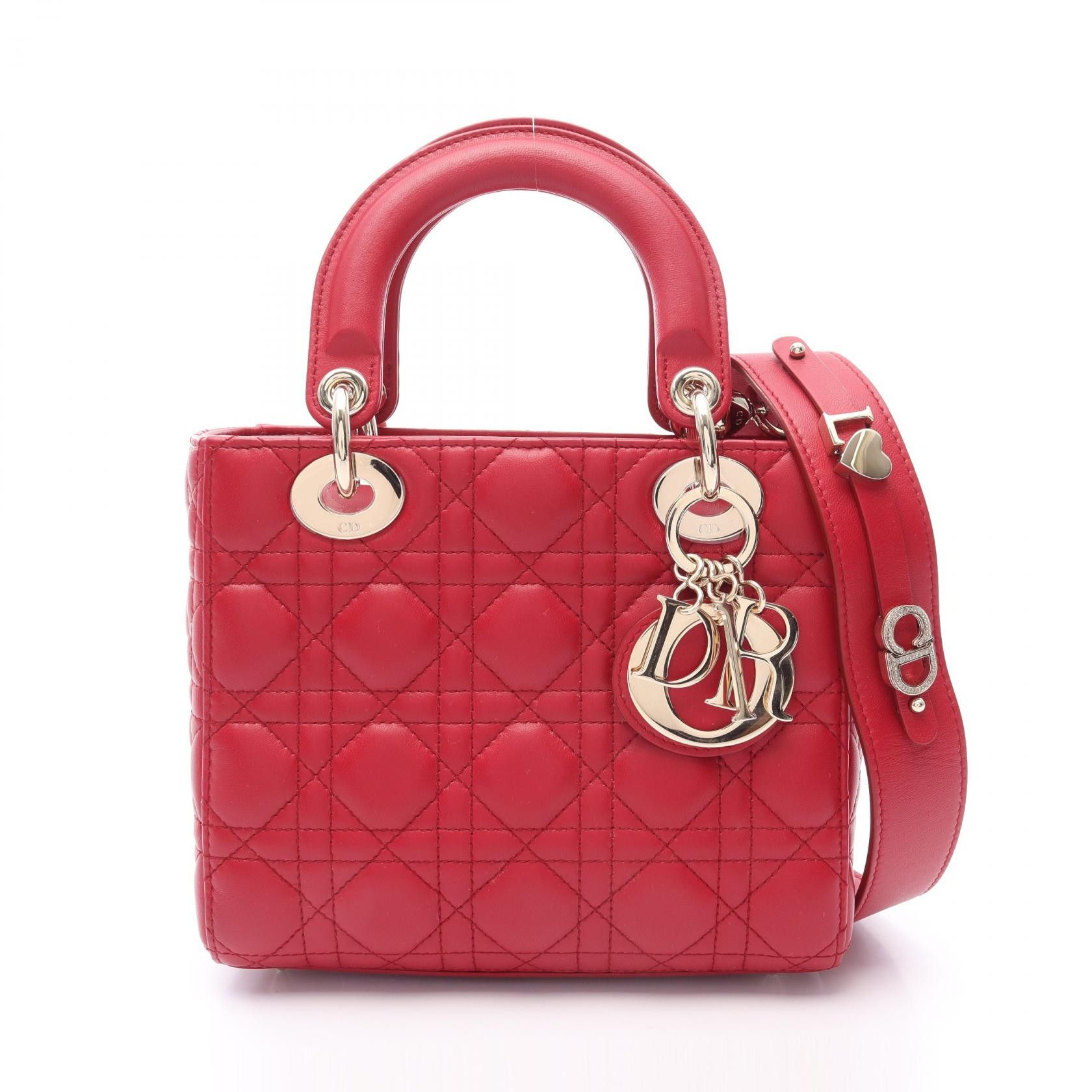 Dior Dior Dior Lady Dior Leather Handbag Leather Handbag Size ONE SIZE - 1 Thumbnail