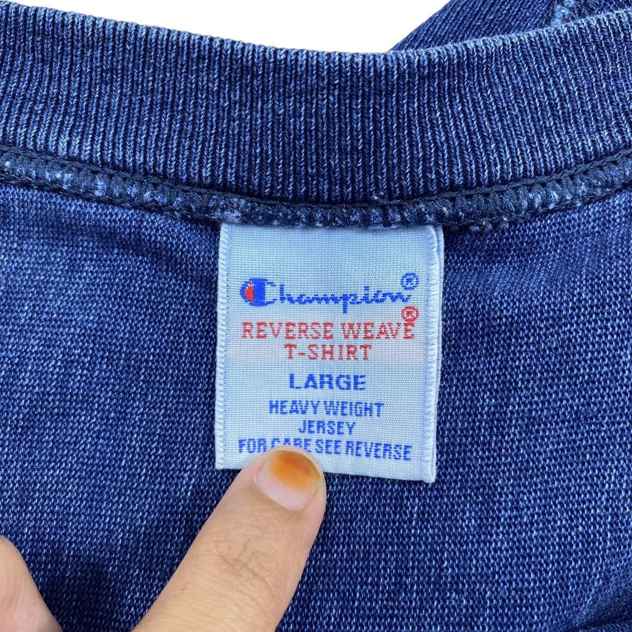 Champion Vintage 90’ CHAMPION REVERSE WEAVE Indigo Tee Shirt Size US L / EU 52-54 / 3 - 5 Thumbnail