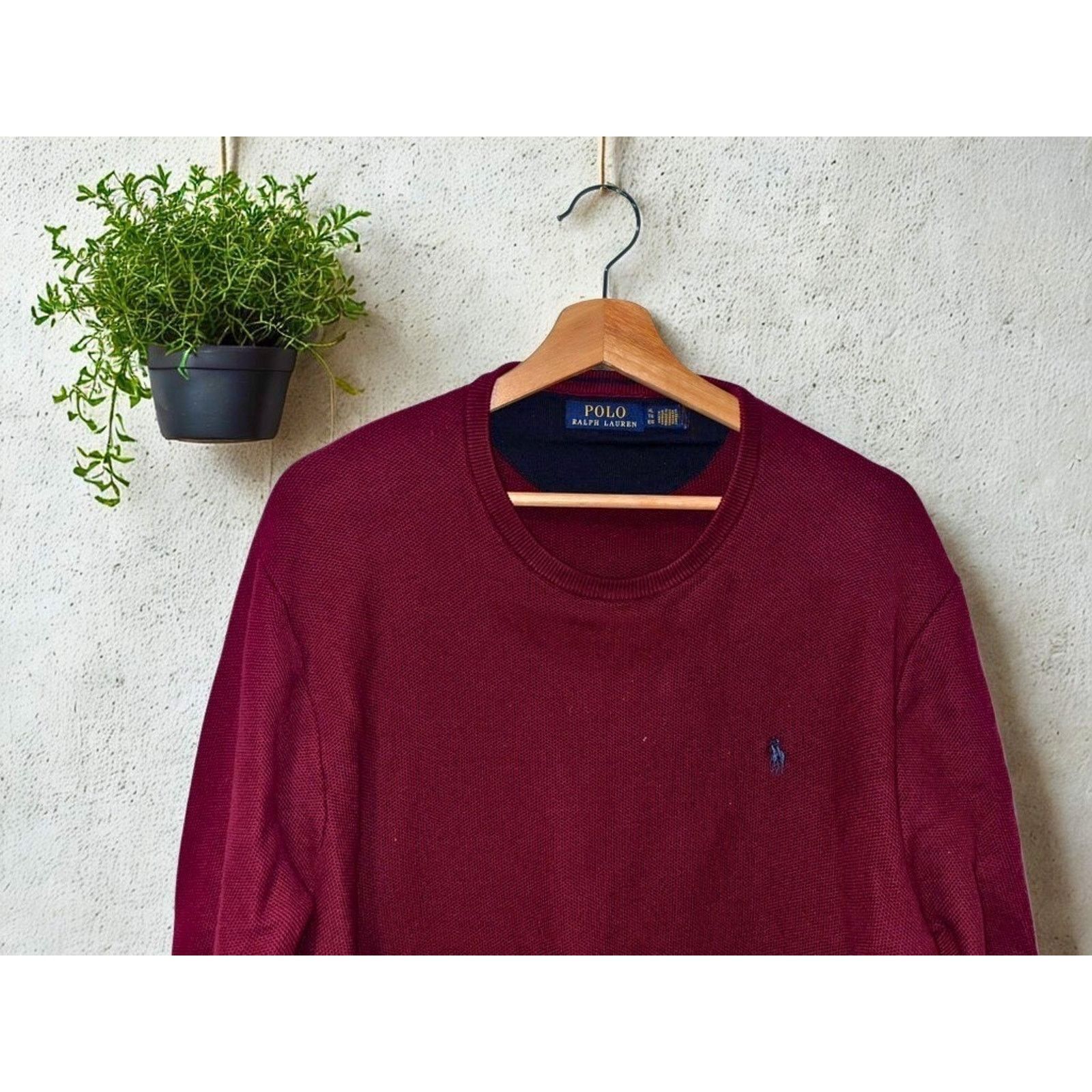 Polo Ralph Lauren Polo Ralph Lauren Sweater 2XL Red Wine Pima Cotton Knit Size US XXL / EU 58 / 5 - 4 Thumbnail