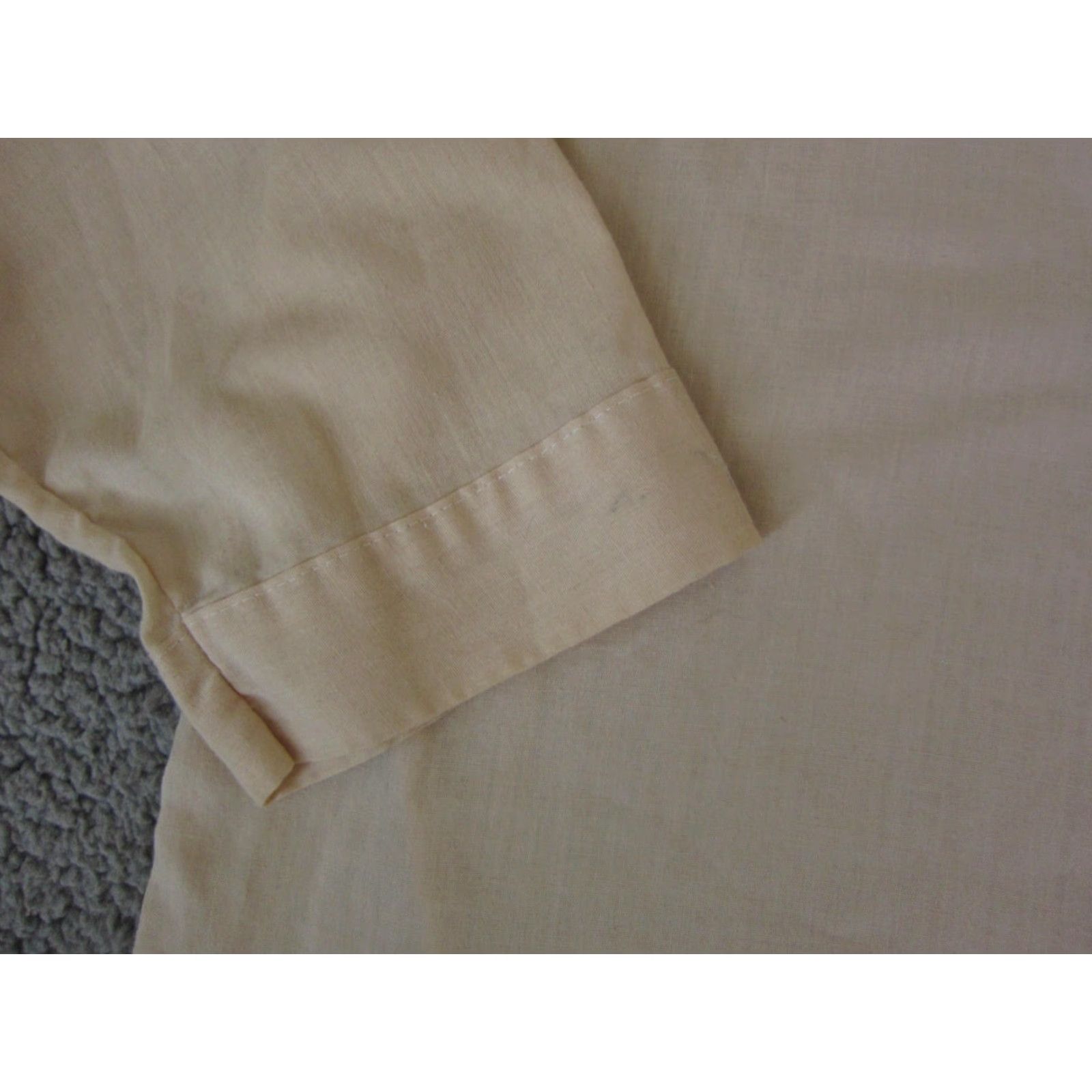 Vintage VINTAGE JC Penney Shirt Adult XL Ivory Cotton Button-Up 70s 90s Mens Pajama Pocketed Crew Collared Long Sleeve Size US XL / EU 56 / 4 - 5 Thumbnail