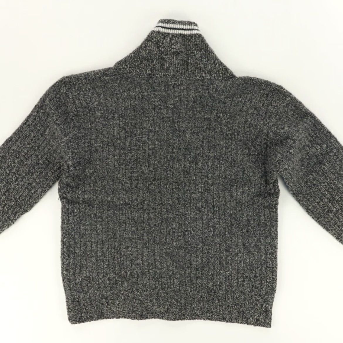 Vintage VINTAGE Campus Shirt Men Grey L VTG Shawl Neck Continental Rib Wool Sweater Size US L / EU 52-54 / 3 - 4 Thumbnail