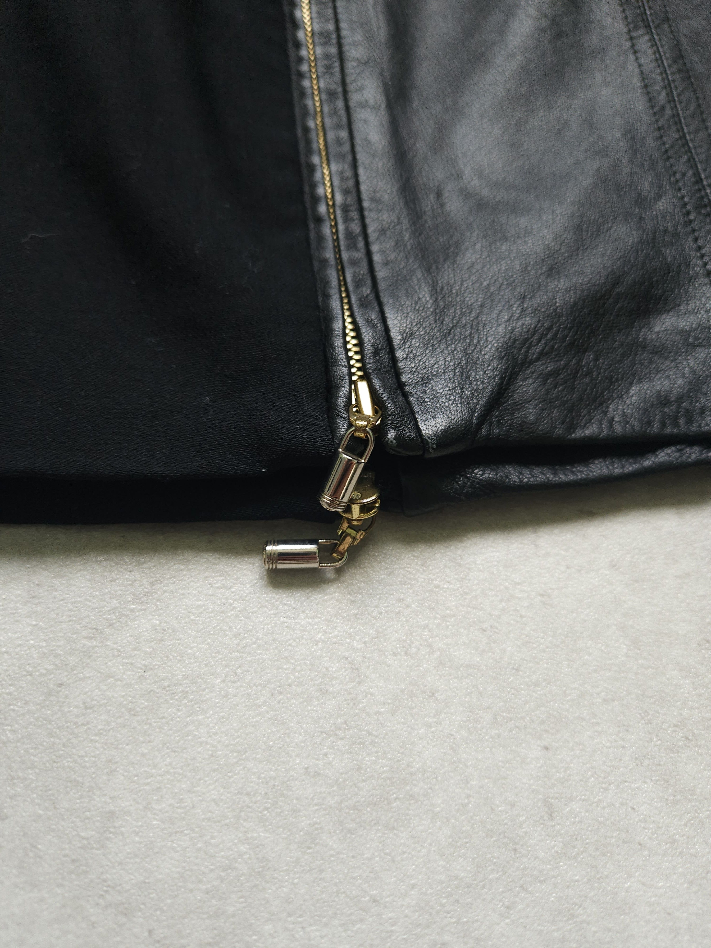 Versace Gianni Versace Couture leather and wool zip off pencil skirt Size 27" / US 4 / IT 40 - 13 Thumbnail
