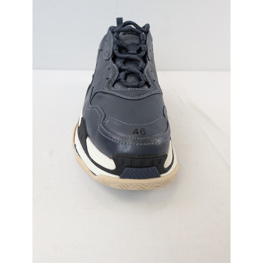 Balenciaga o1rshd1 Triple S Logo Type Sneakers in Blue/Sand Size US 13 / EU 46 - 14 Thumbnail